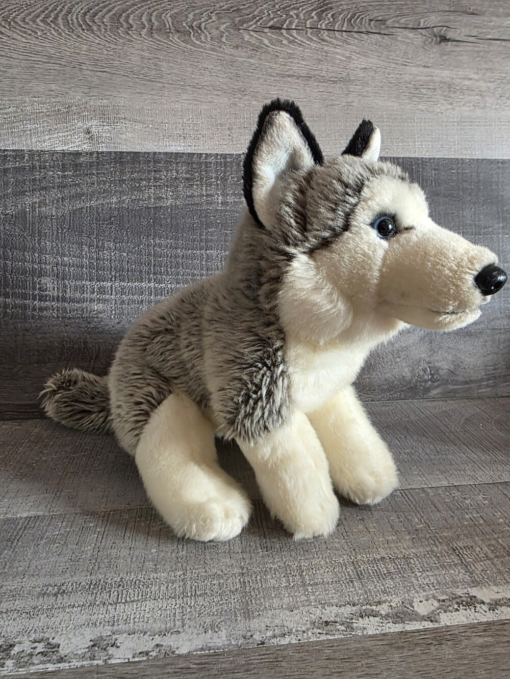 Toys R Us Plush Stuffed Animal Siberian Husky Dog 12" Retired Realistic b252